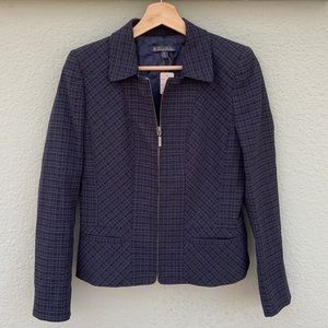 Brooks Brothers 6P jacket black and blue plaid